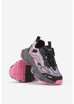 Fuksjowe Buty Sportowe Sneakersy na Grubej Piankowej Podeszwie Alionora ze sklepu born2be.pl w kategorii Buty sportowe dziecięce - zdjęcie 174947653