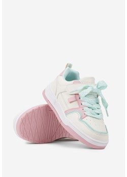 Beżowe Płaskie Buty Sportowe Sneakersy z Perforacją i Sznurowaniem Florenne ze sklepu born2be.pl w kategorii Buty sportowe dziecięce - zdjęcie 174947671