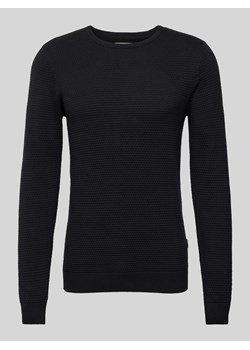 Sweter z dzianiny z fakturowanym wzorem ze sklepu Peek&Cloppenburg  w kategorii Swetry męskie - zdjęcie 174951333