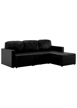 Rozkładana sofa modułowa czarna - Odi 4Q ze sklepu Edinos.pl w kategorii Sofy i kanapy - zdjęcie 174956513