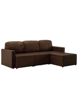 Rozkładana sofa kanapa modułowa brązowa - Odi 4Q ze sklepu Edinos.pl w kategorii Sofy i kanapy - zdjęcie 174956523