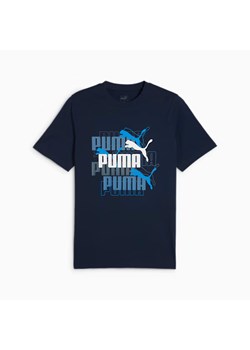 PUMA T-Shirt męski Graphic Multiple Logo granatowy ze sklepu taniesportowe.pl w kategorii T-shirty męskie - zdjęcie 174957600