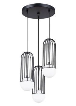 Czarna industrialna lampa wisząca druciana - 4X A608 E7-H86 ze sklepu Edinos.pl w kategorii Lampy wiszące - zdjęcie 174961184