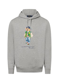 Polo Ralph Lauren Męski sweter z kapturem Mężczyźni Materiał dresowy jasny szary nadruk ze sklepu vangraaf w kategorii Bluzy męskie - zdjęcie 174968950