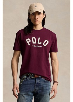 Polo Ralph Lauren t-shirt bawełniany męski kolor czerwony z aplikacją 710952043 ze sklepu PRM w kategorii T-shirty męskie - zdjęcie 174971474