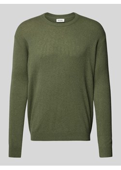 Sweter z dzianiny z prążkowanymi wykończeniami model ‘RAXOW’ ze sklepu Peek&Cloppenburg  w kategorii Swetry męskie - zdjęcie 174975380