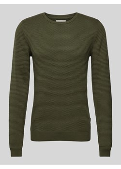 Sweter z dzianiny z fakturowanym wzorem ze sklepu Peek&Cloppenburg  w kategorii Swetry męskie - zdjęcie 174977754