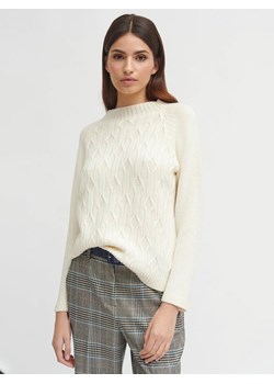 Sweter damski z wełną merynosa ecru Bariloche Haida ze sklepu Eye For Fashion w kategorii Swetry damskie - zdjęcie 174984001