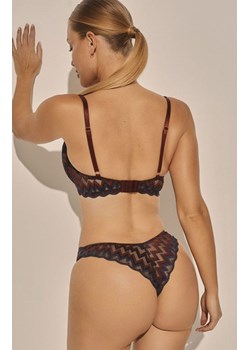 Biustonosz push-up typu bralette Windy PU-1166, Kolor bordowo-czarny, Rozmiar 65C, Kinga ze sklepu Intymna w kategorii Biustonosze - zdjęcie 174988022