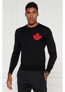 Dsquared2 Wełniany sweter Leaf | Slim Fit ze sklepu Gomez Fashion Store w kategorii Swetry męskie - zdjęcie 174996893