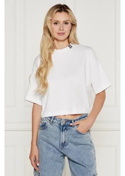 HUGO T-shirt Damelody | Cropped Fit ze sklepu Gomez Fashion Store w kategorii Bluzki damskie - zdjęcie 175001360