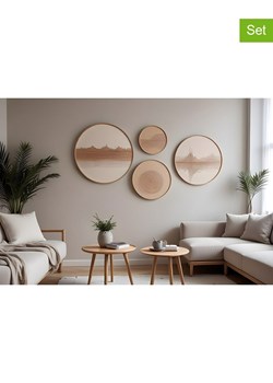 ABERTO DESIGN Druki artystyczne (4 szt.) w drewnianej ramce ze sklepu Limango Polska w kategorii Obrazy - zdjęcie 175005784