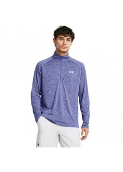 Męska bluza treningowa nierozpinana bez kaptura Under Armour UA Tech 2.0 1/2 Zip - fioletowa ze sklepu Sportstylestory.com w kategorii Bluzy męskie - zdjęcie 175006363