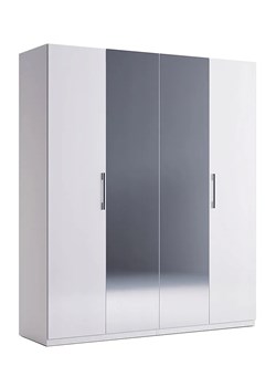 Nowoczesna 4-drzwiowa szafa uchylna z lustrem - Wilhelm 13X ze sklepu Edinos.pl w kategorii Szafy - zdjęcie 175008892