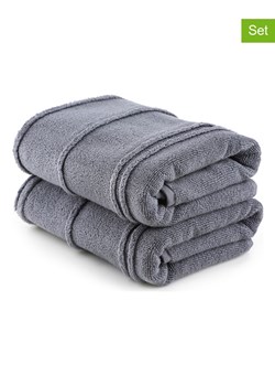 Colourful Cotton Ręczniki prysznicowe (2 szt.) &quot;Arden&quot; w kolorze szarym ze sklepu Limango Polska w kategorii Ręczniki - zdjęcie 175011314