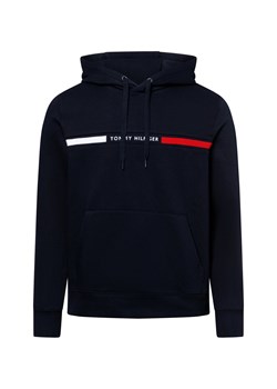 Tommy Hilfiger Męski sweter z kapturem Mężczyźni granatowy jednolity ze sklepu vangraaf w kategorii Bluzy męskie - zdjęcie 175014224