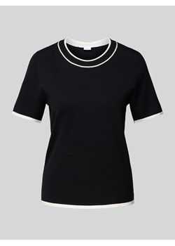 T-shirt o kroju regular fit z drobnej dzianiny ze sklepu Peek&Cloppenburg  w kategorii Bluzki damskie - zdjęcie 175018714