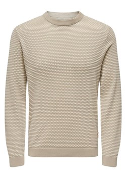 ONLY &amp; SONS Sweter w kolorze beżowym ze sklepu Limango Polska w kategorii Swetry męskie - zdjęcie 175020341