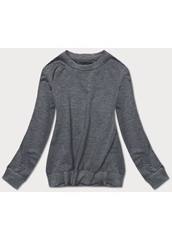 Cienka bluza dresowa damska ze ściągaczami ciemna szara (68W05-5) ze sklepu goodlookin.pl w kategorii Bluzy damskie - zdjęcie 175022632