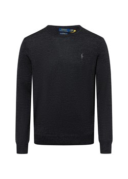 Polo Ralph Lauren Męski sweter z dzianiny Mężczyźni drobna dzianina antracytowy marmurkowy ze sklepu vangraaf w kategorii Swetry męskie - zdjęcie 175022894