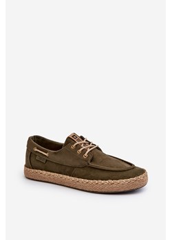 Męskie Sznurowane Espadryle Khaki Big Star NN174055 ze sklepu ZAZOO w kategorii Mokasyny męskie - zdjęcie 175037323