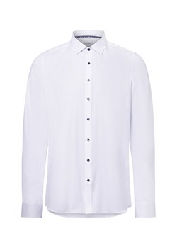 Olymp Level Five Koszula męska Mężczyźni Slim Fit Bawełna biały jednolity ze sklepu vangraaf w kategorii Koszule męskie - zdjęcie 175044462