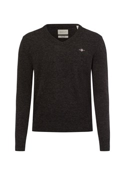 Gant Męski sweter z dzianiny Mężczyźni antracytowy jednolity - id: 713350-0006-09920 - marki Gant - 175058551 Gant Męski sweter z dzianiny Mężczyźni antracytowy jednolity ze sklepu vangraaf w kategorii Swetry męskie - zdjęcie 175058551