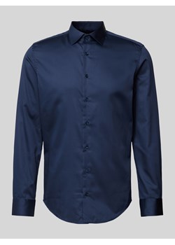 Koszula biznesowa o kroju slim fit z satyny ze sklepu Peek&Cloppenburg  w kategorii Koszule męskie - zdjęcie 175063604