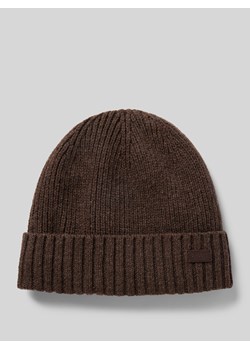 Czapka beanie z naszywką z logo ze sklepu Peek&Cloppenburg  w kategorii Czapki zimowe męskie - zdjęcie 175064450