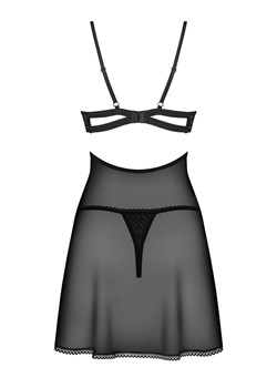 Obsessive koszulka babydoll i stringi Nutris, Kolor czarny, Rozmiar XS/S, Obsessive ze sklepu Intymna w kategorii Koszule nocne - zdjęcie 175066220