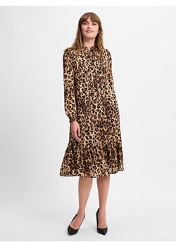 Marie Lund Sukienka damska Kobiety wielbłądzi wzorzysty ze sklepu vangraaf w kategorii Sukienki - zdjęcie 175068810