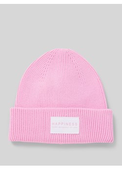 Czapka beanie z brzegiem i naszywką z logo model ‘ALPHA’ ze sklepu Peek&Cloppenburg  w kategorii Czapki dziecięce - zdjęcie 175074492