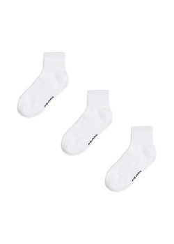Cropp - 3 pack białych skarpet CROPP - biały ze sklepu Cropp w kategorii Skarpetki męskie - zdjęcie 175076170