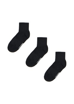 Cropp - 3 pack czarnych skarpet CROPP - czarny ze sklepu Cropp w kategorii Skarpetki męskie - zdjęcie 175076172