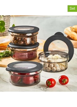 Violeta Home Pojemniki (4 szt.) w kolorze czarnym - 415 ml ze sklepu Limango Polska w kategorii Pojemniki kuchenne - zdjęcie 175081010