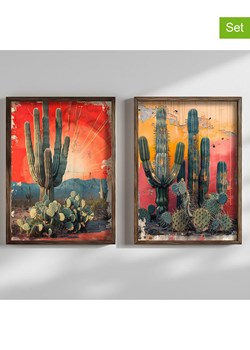 ABERTO DESIGN Druki artystyczne (2 szt.) w drewnianej ramce - 70 x 50 cm - id: 15905012 - marki Aberto Design - 175081051 ABERTO DESIGN Druki artystyczne (2 szt.) w drewnianej ramce - 70 x 50 cm ze sklepu Limango Polska w kategorii Obrazy - zdjęcie 175081051