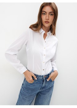 Mohito - Białe koszulowe body - biały ze sklepu Mohito w kategorii Koszule damskie - zdjęcie 175081730