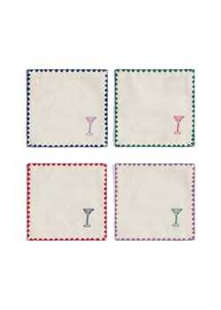 &amp;k amsterdam zestaw serwetek koktajlowych Napkin Cocktail Zigzag 4-pack ze sklepu ANSWEAR.com w kategorii Akcesoria kuchenne - zdjęcie 175083391