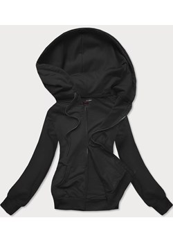 Rozpinana cienka bluza damska z kapturem czarna (W08-3) - id: 19967 - marki Goodlookin.pl - 175088551 Rozpinana cienka bluza damska z kapturem czarna (W08-3) ze sklepu goodlookin.pl w kategorii Bluzy damskie - zdjęcie 175088551