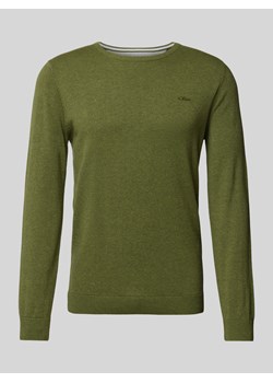 Sweter z dzianiny z prążkowanymi wykończeniami ze sklepu Peek&Cloppenburg  w kategorii Swetry męskie - zdjęcie 175098912