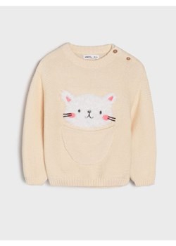 Sinsay - Sweter z kotem - kremowy ze sklepu Sinsay w kategorii Bluzy i swetry - zdjęcie 175104584