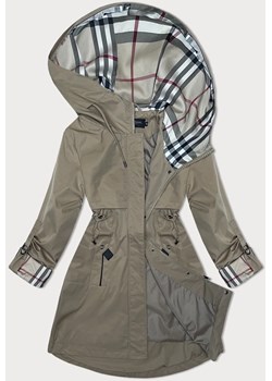 Parka z ozdobną podszewką BH Forever jasny khaki(3)  (BH-2401BIG) ze sklepu goodlookin.pl w kategorii Kurtki damskie - zdjęcie 175104883