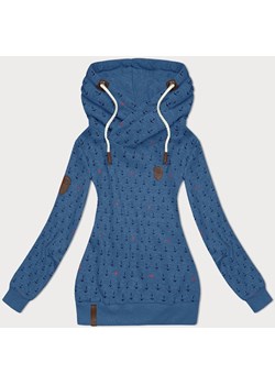 Wzorzysta bluza damska niebieska (2304) ze sklepu goodlookin.pl w kategorii Bluzy damskie - zdjęcie 175106281