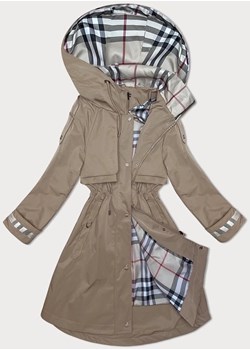 Cienka parka damska z kapturem BH Forever jasny khaki(3) (BH-2403) ze sklepu goodlookin.pl w kategorii Kurtki damskie - zdjęcie 175106592