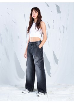 Cropp - Jeansy super baggy - czarny ze sklepu Cropp w kategorii Jeansy damskie - zdjęcie 175109651