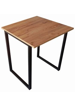 Małe kwadratowe biurko loftowe 65x65 dąb craft złoty - Trilox ze sklepu Edinos.pl w kategorii Biurka i sekretarzyki - zdjęcie 175110861