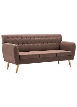 3-osobowa brązowa sofa pikowana - Elia ze sklepu Edinos.pl w kategorii Sofy i kanapy - zdjęcie 175110890