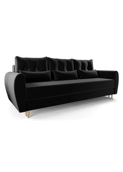 Czarna sofa rozkładana - Sinsiew 3X ze sklepu Edinos.pl w kategorii Sofy i kanapy - zdjęcie 175117514