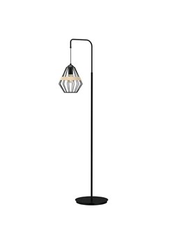 Czarna lampa podłogowa loft - K551-Graso ze sklepu Edinos.pl w kategorii Lampy podłogowe - zdjęcie 175117571