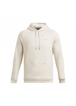 Męska bluza treningowa z kapturem Under Armour UA Armour Fleece Pro Kanga Hd - biała ze sklepu Sportstylestory.com w kategorii Bluzy męskie - zdjęcie 175123052